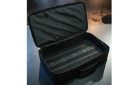 Hook-and-Loop Strips Guitar Pedal Board Carrying Case Cable Pass-Through Holes Clamshell Pedal Case Padded Soft-Lined for Guitarists, Musicians