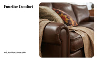 Vintage Leather Sofa Luxurious Feel eraera-era modern design Settee Minimalist Aesthetic Couch for Families, Young Adults, Small Spaces, Lounge Area, Bedroom