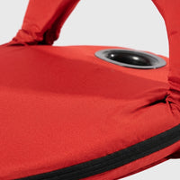 Camping Chair with Back Support for Adults, Rectangular Textile Floor Cushion and Beach Chair, Padded Seat with Shoulder Strap, 75x55x5cm