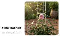 Garden Obelisk Support Frame Metal Construction Flower Climbing Rack Weather Resistant Climbing Plant Support Cage for Balcony, Outdoor, Patio