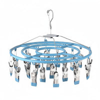 Rustproof Multi-Clip Clothes Dryer Windproof Hook Sock Drying Rack Space Saving Underwear Drying Rack Strong Grip Clips for Balcony