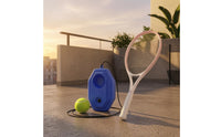 Aluminum Alloy Solo Tennis Practice Aid Netted Head Rebound Tennis Practice Aid White Handle Sports Equipment Portable for Adults