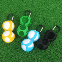 Lightweight Double Golf Ball Holder Easy to Carry Silicone Golf Ball Holder Long-Lasting Sports Accessory Tear-Resistant for Golfers, Training