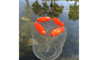 Portable Foldable Catch Keep Net Mesh Design Collapsible Catch Basket Floatable Floating Fishing Net Basket Large Capacity for Anglers