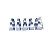 5 Pieces Exhaust Cutout Section 304 Stainless Exhaust Cutout Weld-in Pipe with Angled Cut Tig Welded Easy to Install