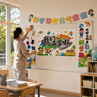 Back to School Celebration Backdrop Banner for Classroom Decoration