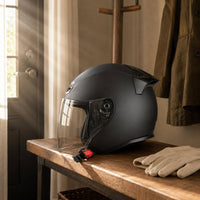 Open-Face Helmet Quick-Disconnect Buckle Half-Helmet Clear Visor Vehicle Gear