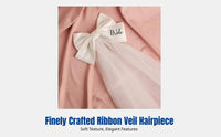 Bridal Ribbon Veil, Wedding Ribbon, Bride Hair Accessory, Creative Headpiece