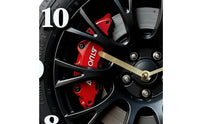 Modern Minimalist Design 2D Car Wheel Wall Timepiece Easy to Hang Car Wheel Wall Timepiece Timepiece for Garage