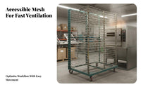 Screen Printing Curing Rack Heavy-Duty Mobile Curing Cart High Load Capacity Multi-Layer Wire Rack for Artists, Teachers, Warehouse, Classroom, School