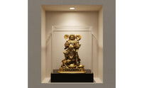 Zhao Gongming Riding Tiger Statue Detailed Craftsmanship God of Wealth Statue Chinese God of Wealth Figurine Lifelike Intricacy