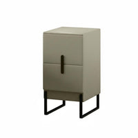 Minimalist stylistic Curved Single-Drawer End Table Luxury Feel Nightstand designer-inspired design aesthetic Bedside Cabinet Spacious Storage for Interior Design aficionados, Residents, Adults, Guest Room, Apartment, Home Office
