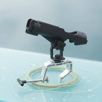 Adjustable Angle Rotating Clamp Rod Holder Anti-Corrosion Kayak Fishing Rod Holder Stable Grip for Raft