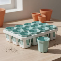 Drainage Holes Succulent Pot Tray Reusable Multi-Cell Planter Holder Long-Lasting Nursery Plant Pots Stackable for Beginners