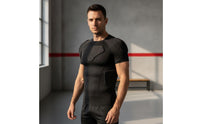 Padded Shirt with EVA Padding Snug Compression Shirt with Back Pads Apparel for Football Athletes, Athletes