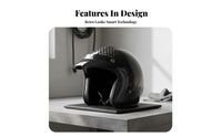 Carbon Fiber 3/4 Helmet Impact Absorption Carbon Fiber Breathable Lining Guarding Headwear for Bikers, Adults, Road Trips, Long-Distance Riding
