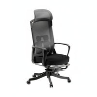 Ergonomic Design Reclining Desk Chair with Footrest 360-Degree pivot Reclining Chair with Footrest Breathable Mesh spine Computer Seat Adjustable Support for Remote Workers, Students, video game enthusiasts, brief rest, Study Room, Studying, Bedroom