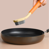 Silicone Dishwashing Brush Long Handle Silicone Brush Hanging Hole Kitchen Cleaning Tool
