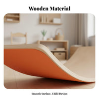 Sturdy Wood Construction Wooden Balance Board Child-Safe Design Childrens Wooden Wobble Board Versatile-Ended Play Educational Rocker Toy Easy Assembly for Toddlers, Kindergarten, Indoor, Playroom