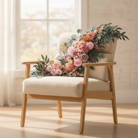 Welcome Sign Floral Garland Luxuriant Floral Swag with Roses Romantic Decorations for Wedding Arch
