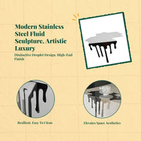 Stainless Steel Liquid Bead Sculpture Modern Decor