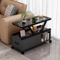 Space-Saving Rolling C-Table With Storage Shelf Wheeled C-Table Modern design Living Room Furniture Multi-Functional for Apartment Dwellers, Homeowners, Remote Workers, Next to Sofa, Small Spaces, Bedroom, Home Office