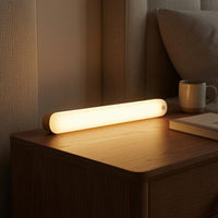 2 Pieces Tap Control LED Night Light Stepless Dimming USB Rechargeable Light Bar Three-Color Home Lighting Slim for Bedside, Dorm, Bedroom