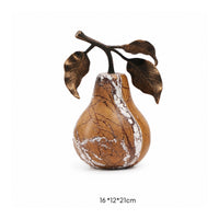 Tabletop Ornament with Branch-and-Leaf Top Polished Decor for Entryway Console, Coffee Table
