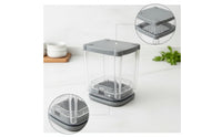 Kitchen Prep Tool with Container Enclosed Fruit Cubing Tool Countertop French Fry Cutter for Home Cooks, Meal Prep, Kitchen, Small Kitchens