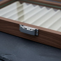Wooden Pen Storage Box with Transparent Lid Desktop Pen Display Box Rectangular Organizer Luxury for Office