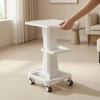 Beauty Device Cart Mobile Beauty Salon Trolley Compact Rolling Salon Trolley for Estheticians, Spa Treatment Rooms, Residential Aesthetic Rooms