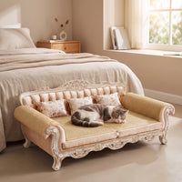 Cat Scratching Sofa Firm Cat Sofa Bed with Scratcher Cozy Feline Furniture for Bedroom