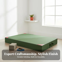 Foldable Folding Gymnastics Mat Multi-Purpose Thick Tumbling Mat Shock Absorbing Combat Arts Training Pad High-Density Foam for Gymnasts, Cheerleaders, Dance Studio, Home Gym, Workouts, School