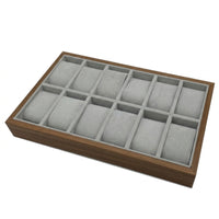 Watch Display Box Lumber Watch Storage Slender Container-Profile for Tabletop, Dresser