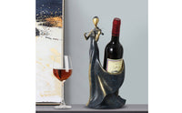 Violinist Vino Bottle Holder Tabletop Violin Vino Rack Sculptural Decor for TV Cabinet