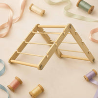 Ribbon Spool Rack A-Shaped Frame Foldable Ribbon Storage Area-Saving