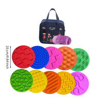 Sensory Foot Massage Mat Silicone Sensory Mat with Eye Mask for Playroom, Kids