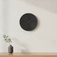 Wall Clock with Wood Hands Modern Minimalist Wall Clock 12 Inch Battery Operated for Living Room, Bedroom