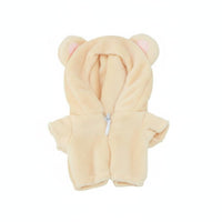 17cm Doll Outfit Cute Design Bear Doll Costume Adorable Gift Hooded Fuzzy Jumpsuit for Display