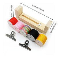 Easy to Use Wood Bracelet Loom Clamp Design DIY Bracelet Braiding Stand Polished Surface Cord Weaving Frame