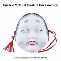 Horror & theme Japanese Hannya face covering Intricate Design Costume Accessory fiendish Face Covering for Halloween aficionados, Theater actors, Cultural Festivals, Theatrical Productions, Stage Performances, wall display Decoration