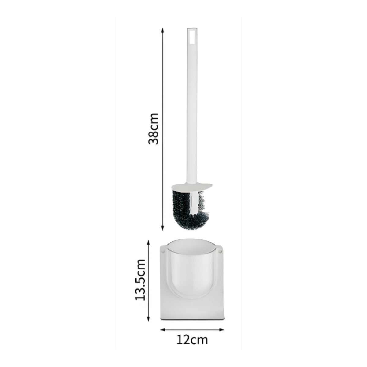 Floor Standing Toilet Brush Set Ventilated Holder Standing Toilet Brush