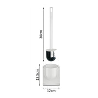 Floor Standing Toilet Brush Set Ventilated Holder Standing Toilet Brush