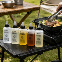 Spice Bottle Seasoning Bottle Portable PP5 Plastic 5-Piece Set Camping BBQ Suitable for Solo Camping