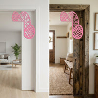 Easter Door Corner Decoration Colorful Wooden Bunny Corner Ornament Vivid Design Bunny Door Frame Topper for Families, Parents, Entryway, Living Room