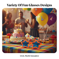 Oversized Design Giant Shaped Spectacles Exaggerated aesthetic and design comic Glasses Vividly Coloredly Colored Novelty lenswear Lightweight for entertainers, Cosplayers, Teenagers, Parties, Stage Performances, Photo Booths, Festivals