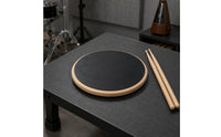Black Striking Surface Quiet Drum Pad Beige Rim 12-Inch Drum Pad Hand Feel Music Accessory Portable