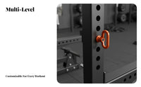Half Squat Rack Heavy Duty Steel Frame Powerlifting Rack High Weight Capacity Squat Stand for Weightlifters, Powerlifters, Home Gym