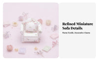 1:12 Scale Dollhouse Sofa Realistic Design 1:12 Scale Sofa Handcrafted Single Dollhouse Couch with Pillow for Collectors, Hobbyists, Diorama, Room Box