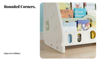 Picture Book Display House-Shaped bookshelf Multitier children's bookshelf Multifunctional Toy Storage Shelf Rounded Corners for Toddlers, Parents, Nursery, Bedroom, Kindergarten, Living Room